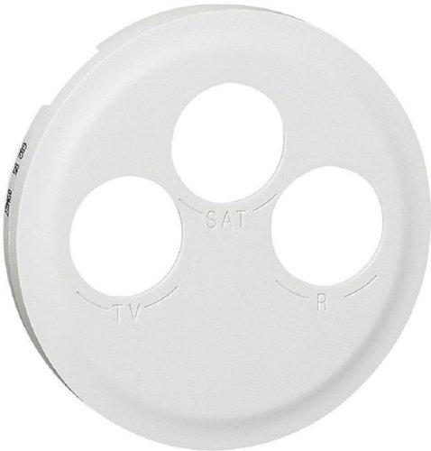 Лицевая панель Legrand Celiane для 3-м. розетки TV+R+SAT белый фото Лицевая панель Legrand Celiane для 3-м. розетки TV+R+SAT белый картинка